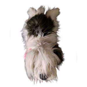 Old English Sheepdog Plush Bearded Collie White & Gray Realistic Lifelike 29"